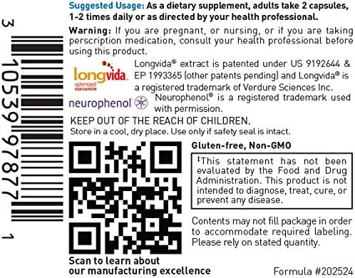 Douglas Laboratories Optimized Curcumin with Neurophenol | Supports a Healthy Brain | 60 Capsules