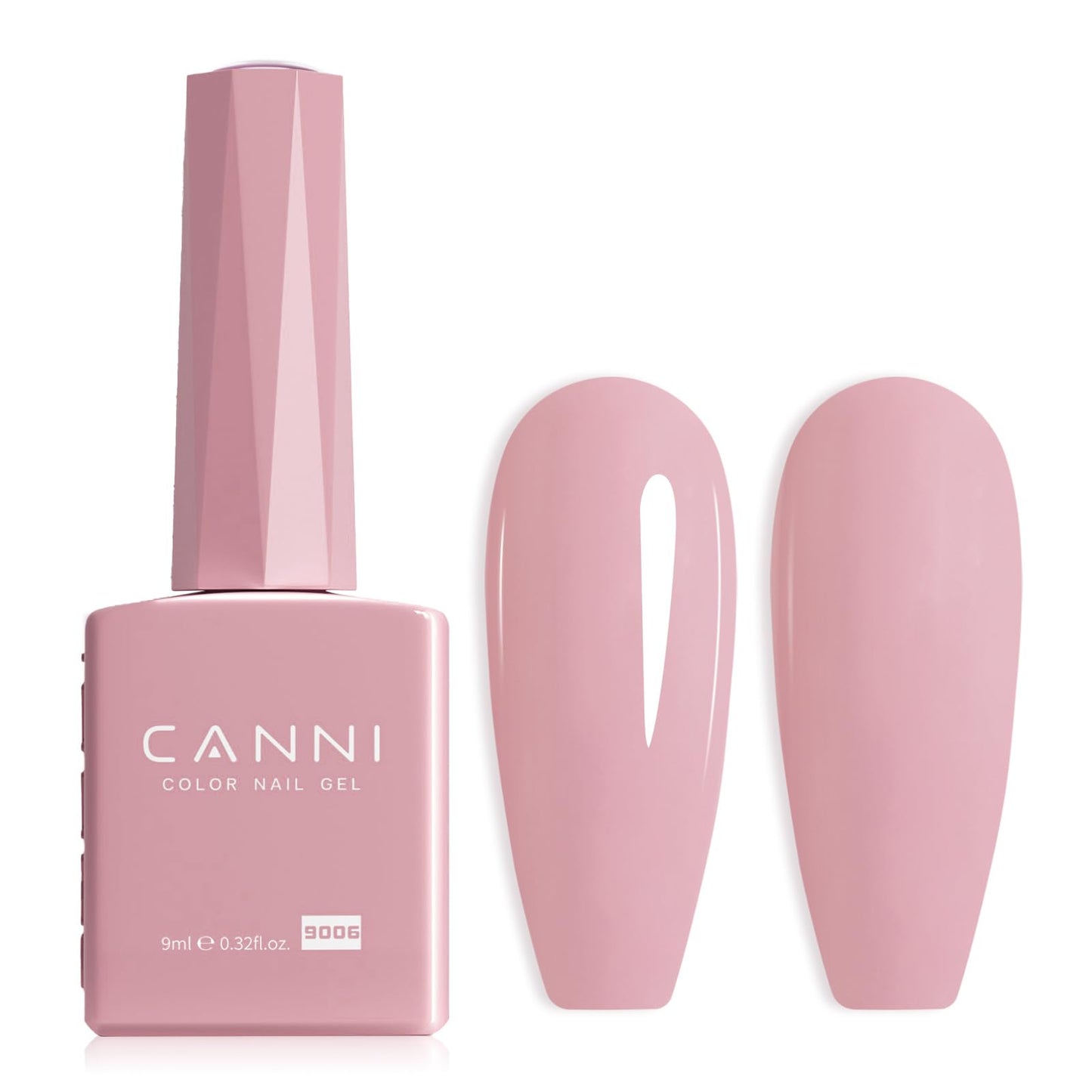 CANNI Baby Pink Gel Nail Polish, 1Pcs Light Pink Gel Polish Soft Pink Color Nail Polish Gel High Gloss Soak Off U V Gel Nail French Nail Manicure Salon DIY