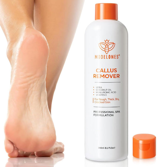 modelones Callus Remover for Feet, Callus Remover Gel Foot Scrubber for Dry, Cracked & Dead Skin, Extra Strength Pedicure Foot Spa Products, Salon Grade Callus Remover, Pedicure Tools for Feet, 8.1 Oz