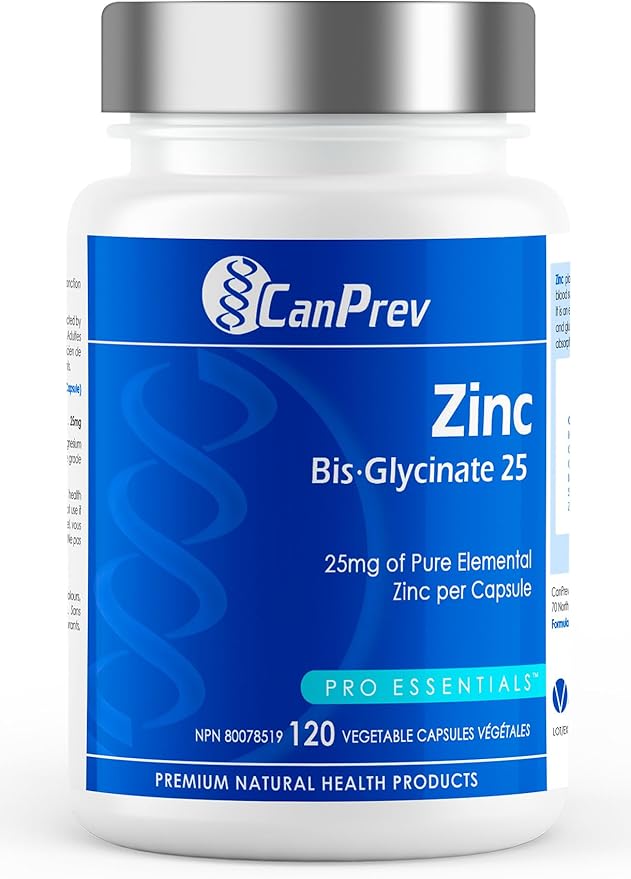CanPrev Zinc Bis-Glycinate 25, 120 vegicaps