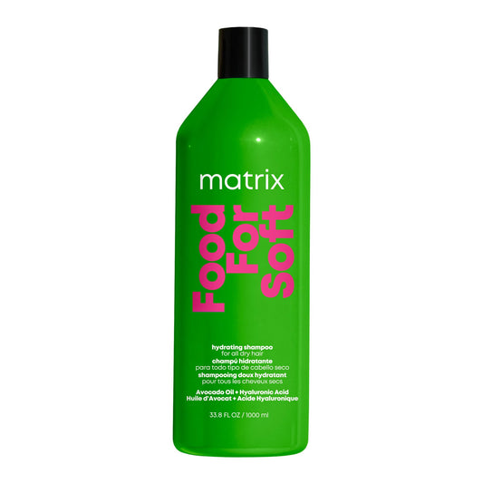 Matrix Food For Soft Shampoo For Color-Treated, Dry and Brittle Hair - Moisturizes, Softens and Smooths, With Avocado Oil & Hyaluronic Acid, Vegan, 32 Fl Oz
