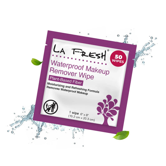 La Fresh 24/7 Makeup Remover Wipes, Easily Remove Waterproof Makeup and Moisturizing, Pack of 50 Individually Wrapped Wet Wipes, Skincare Travel Essentials