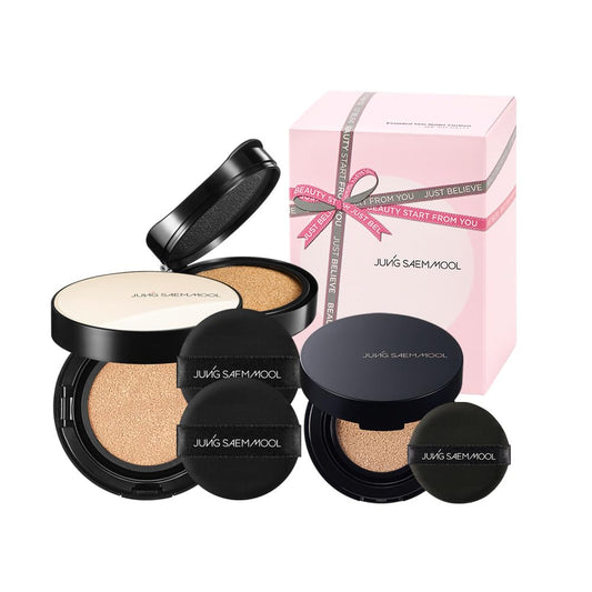 [JUNGSAEMMOOL OFFICIAL] Essential Skin Nuder Cushion Gift Set (Medium) | Nuder Cushion (Refill included) + Mini + Puff (1pc) | SPF 50+ PA+++