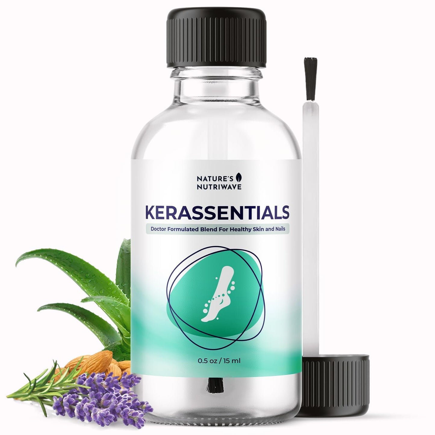 Nature’s NutriWave Kerassentials Oil, 8-IN-1 Plant-Based Formula, Natural Ingredients | Made in USA, No Stimulants, Non-GMO – 15ml, 1 Month Supply