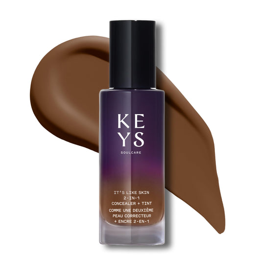 Keys Soulcare It's Like Skin 2-In-1 Concealer + Tint, Brightens & Blurs with Niacinamide & Squalane for Radiant Skin, Vegan, Cruelty-Free, 1 Fl Oz