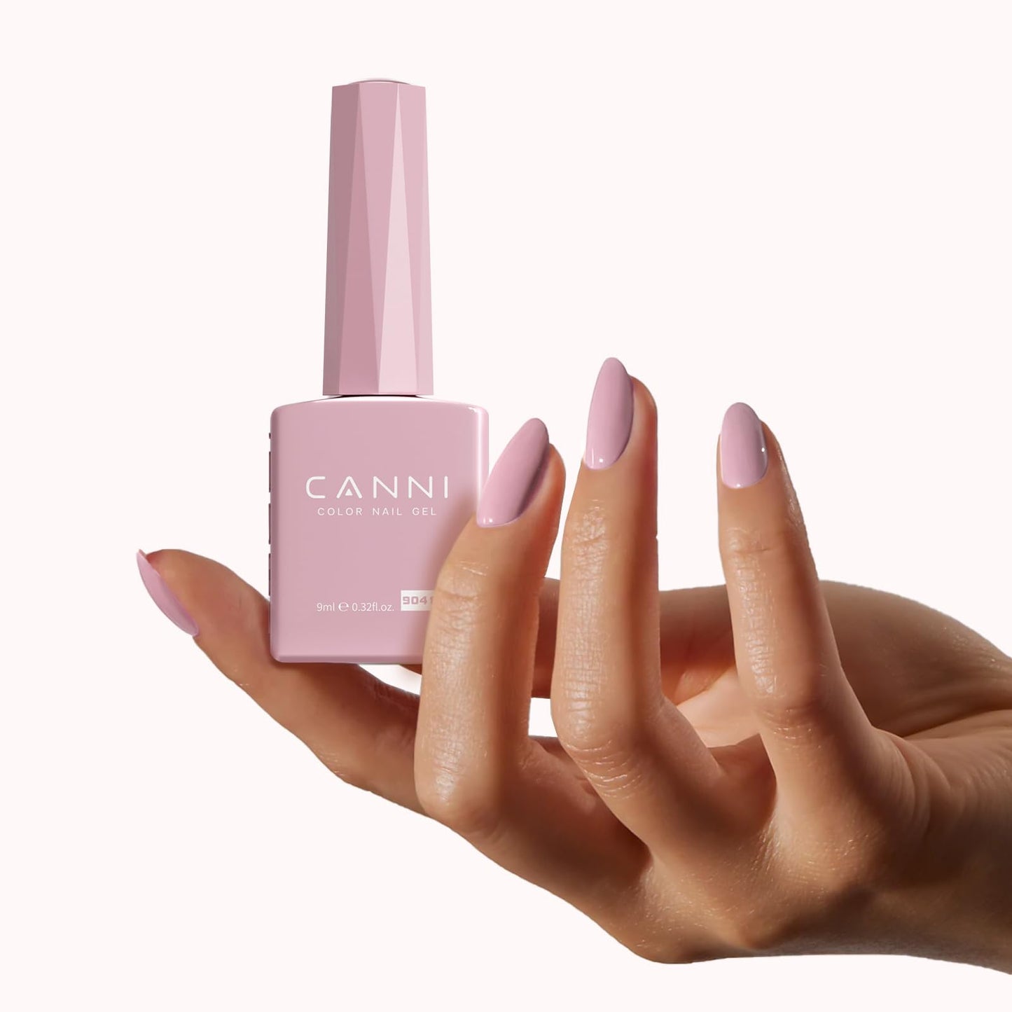 CANNI Baby Pink Gel Nail Polish, 1Pcs Light Pink Gel Polish Soft Pale Pink Color Pastel Nail Polish Gel High Gloss Soak Off U V Gel Nail French Nail Manicure Salon DIY