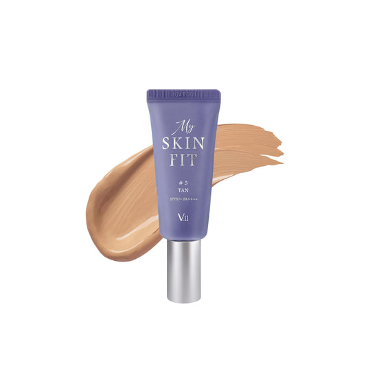 VILLAGE11FACTORY My Skin Fit BB Cream (Tan) Korean Blemish Balm Youthful Appearance with Adenosine & Collagen Booster 0.67 fl oz