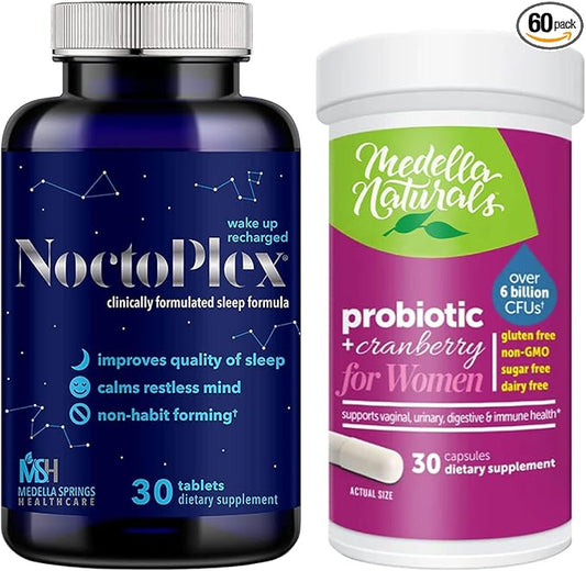 '+ Megastrain Probiotics for Women 100% Drug-Free & Non-Habit-Forming – Clinically Formulated Supplement - Proprietary Blend of Melatonin