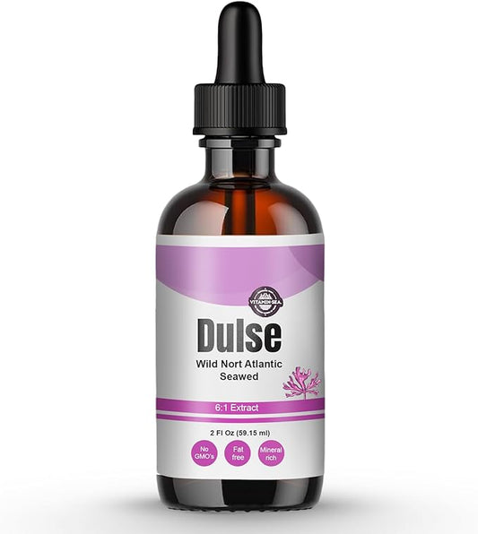 Vitamin SEA North Atlantic Dulse Extract, 60 Servings, Raw Liquid Seaweed Supplement Drops, Made from Maine Coast Atlantic Dulse - 60ml