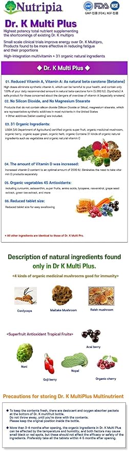 Dr. K Multi Plus multivitamin 240 Tablets