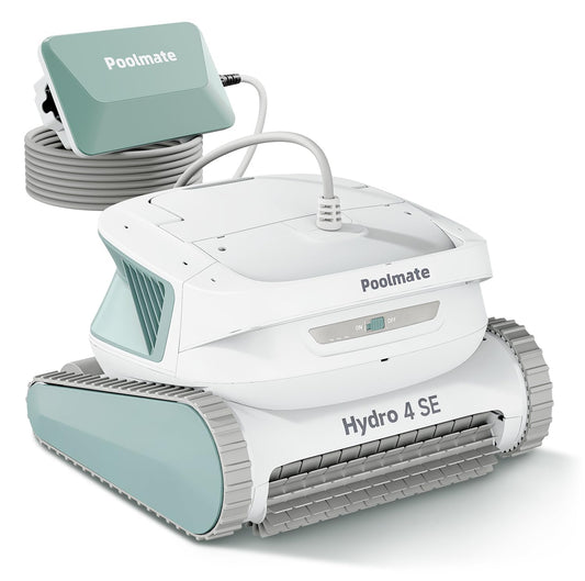 Poolmate Hydro 4 SE Pool Robot Cleaner for Inground & Above Ground Pools | Floor, Wall & Waterline Cleaning | 40ft Cord | Large 4.1L Top-Load Filter Basket