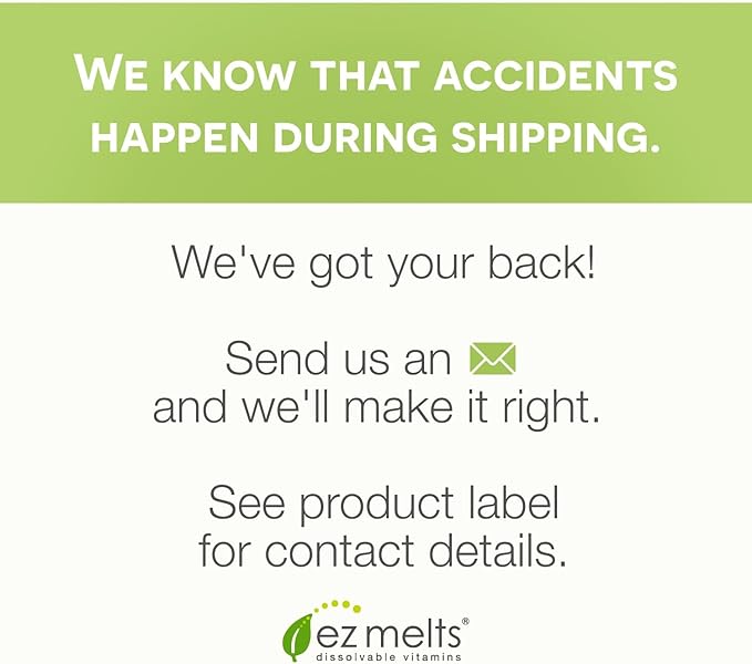 EZ Melts Dissolvable Vitamin B1 25 mg, Sugar-Free, 45-Day Supply