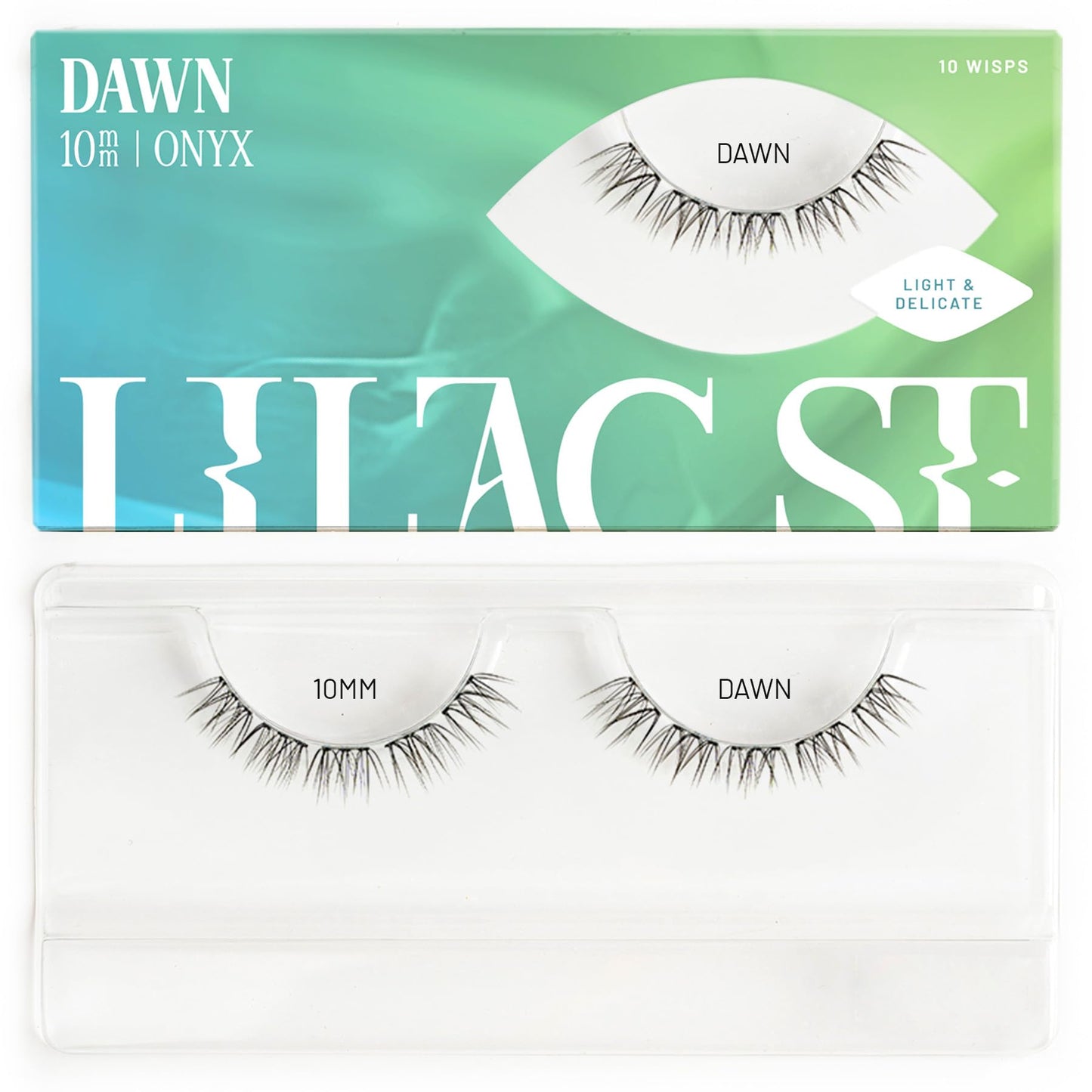 Lilac St - Dawn Natural Faux Eyelash Clusters (10mm) - No "Makeup" Look - DIY Lash Extension Wisps - Lightweight & Lifelike - Lasts 10 Days - Cruelty Free, Vegan, Women Founded - 10 Lashes