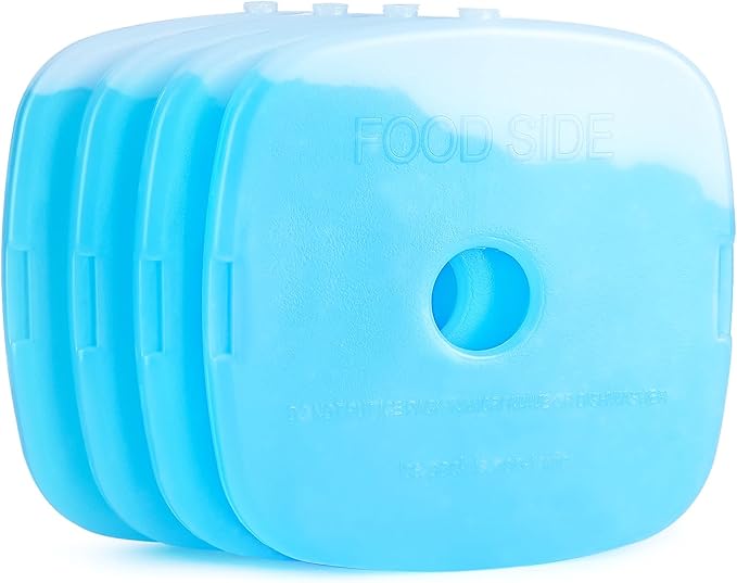 JMEXSUSS Ice Packs for Lunch Boxes,Reusable Ice Packs for Coolers Camping, School and Work (Pack of 4)