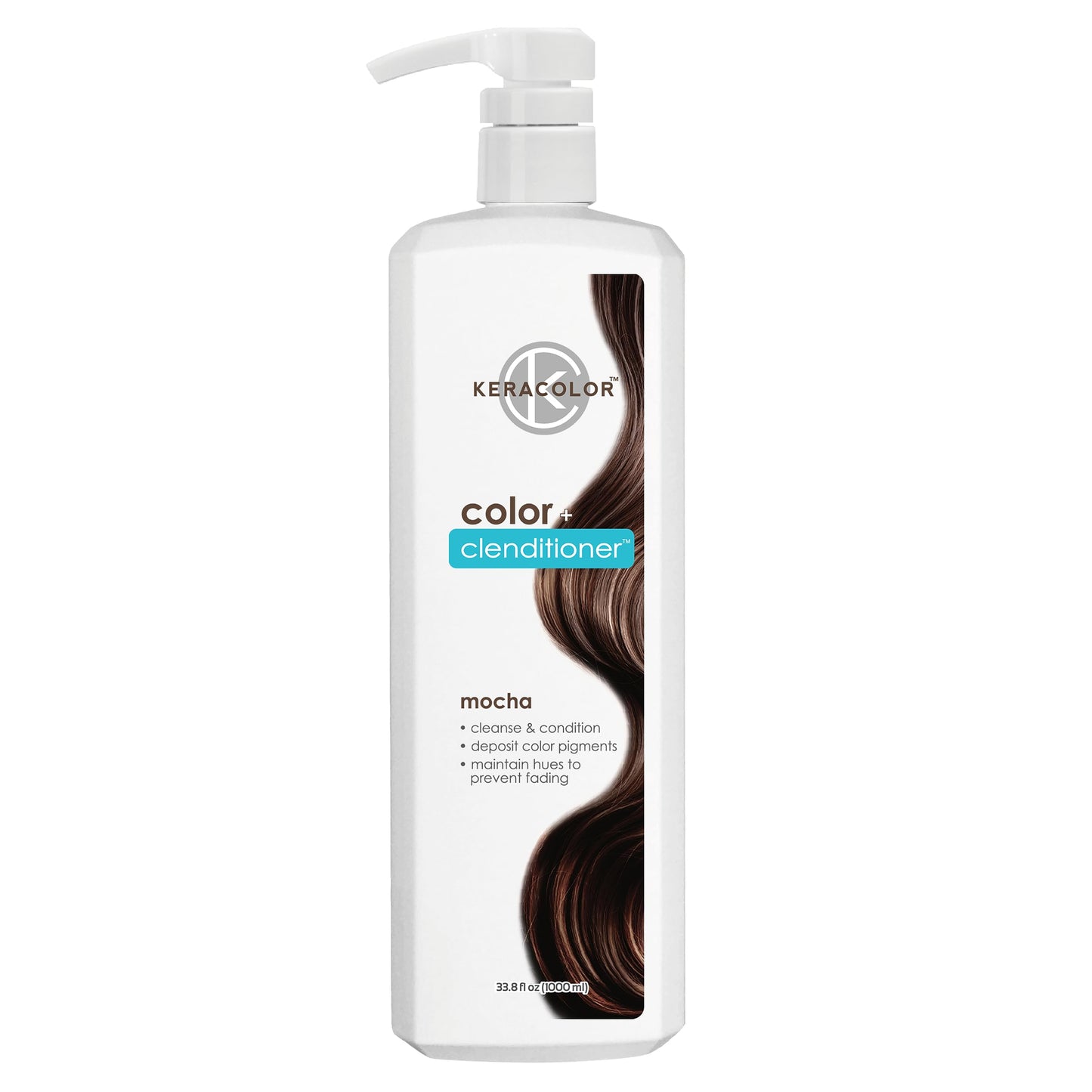 Keracolor Clenditioner MOCHA Hair Dye - Semi Permanent Hair Color Depositing Conditioner, Cruelty-free, 33.8 Fl Oz