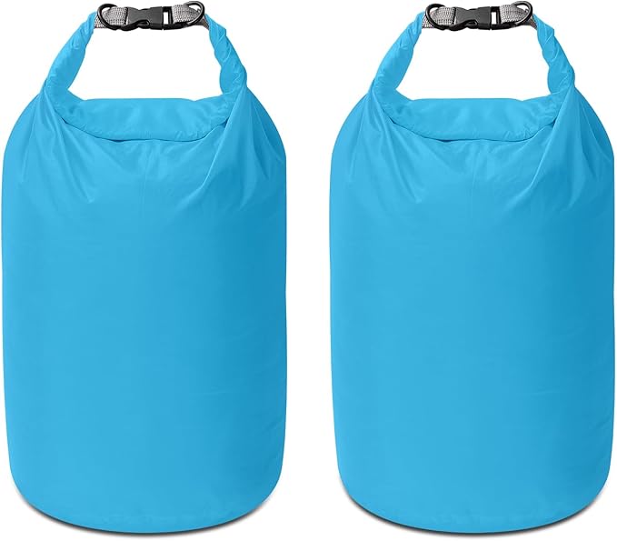 Dry Bag Set, Waterproof Small Lightweight Dry Bags for Paddle Board Kayaking, Fishing, Camping (Blue, 40L 2Pack)