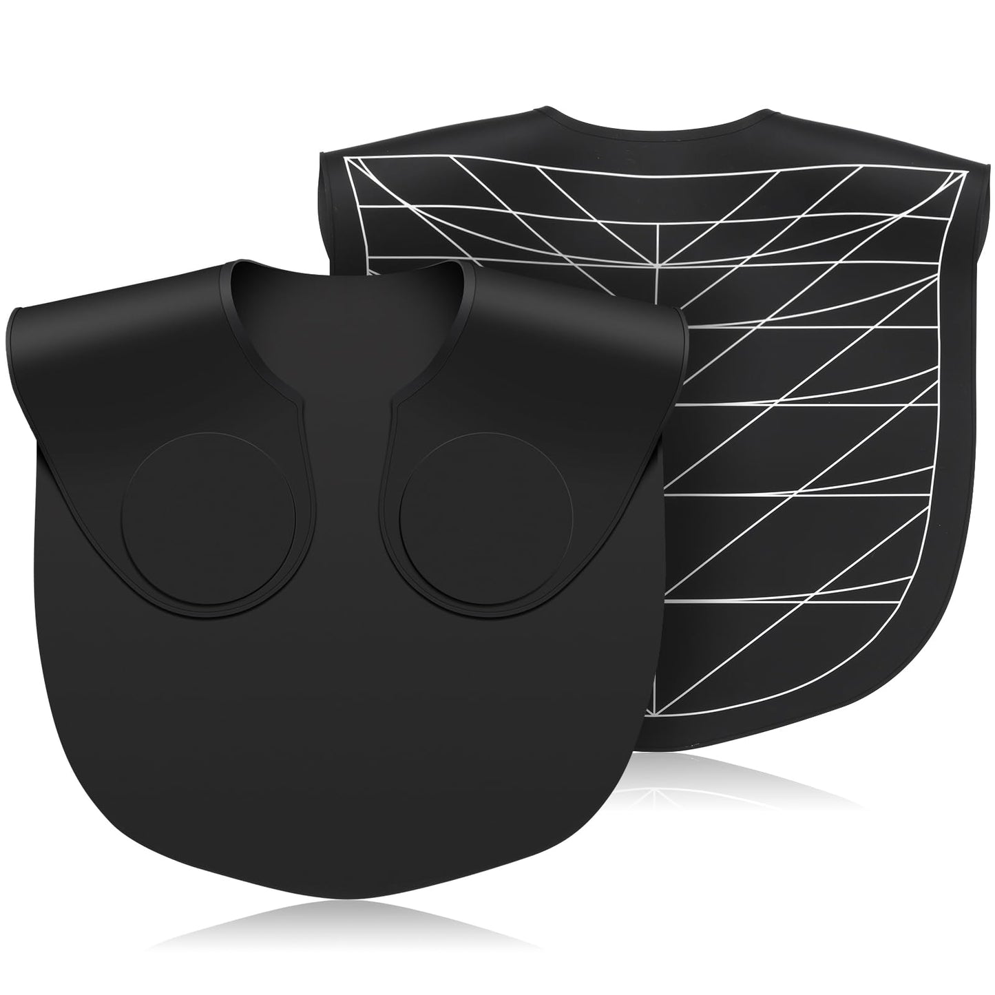 Noverlife Large Silicone Hair Cutting Guide Collar, Hair Dye Collar Waterproof Silicone Neck Guard Haircutting Collar, Salon Hairdressing Hair Cutting Neck Mat Barber Shop Hair Cutting Pad - Black