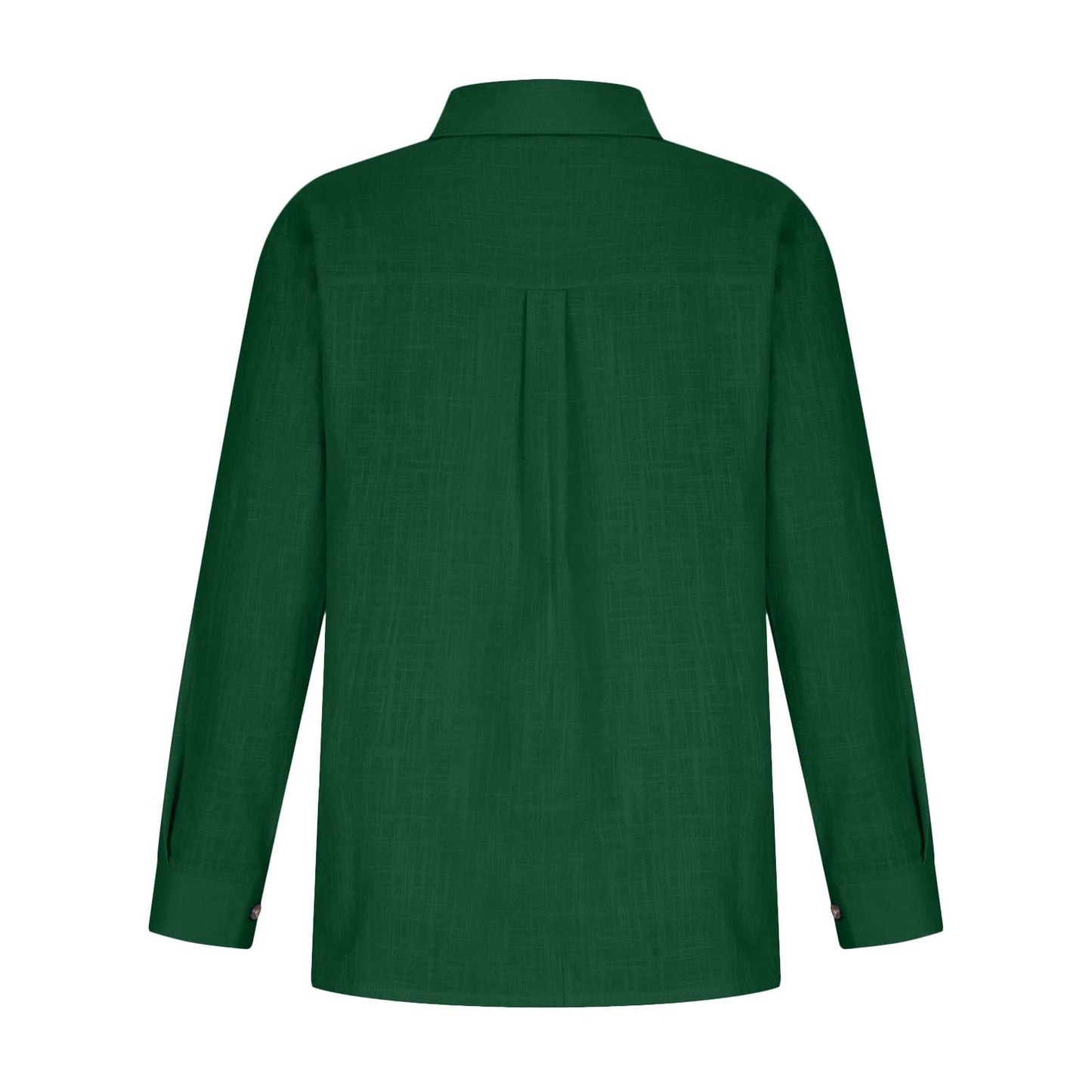 Cardigans for Women Trendy, Long Sleeve Shirts for Women Fall Cotton Linen Tops Blouses Casual Button Down T Shirts Lightweight Cardigans with Pocket Fashion 2024 Womens Fall Tops C-green