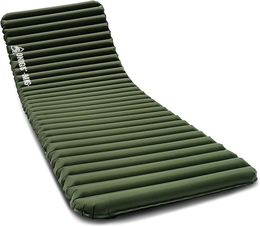 OneTigris Jade Sleeping Pad for Camping, 2.8 R-Value, 3 Season 72cm Extra-Wide Inflatable Backpacking Hiking Motorcycling Sleeping Mat Air Bed with Patch-up Kit