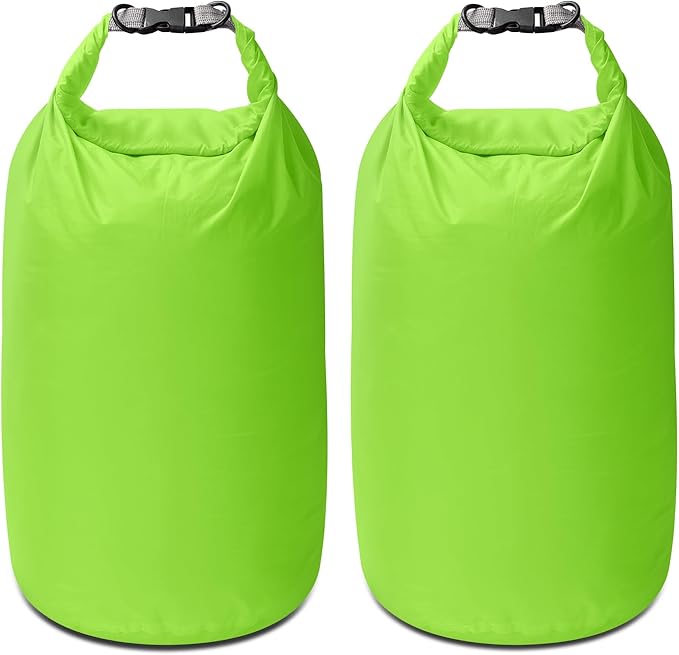 Dry Bag Set, Waterproof Small Lightweight Dry Bags for Paddle Board Kayaking, Fishing, Camping (Green, 70L 2Pack)