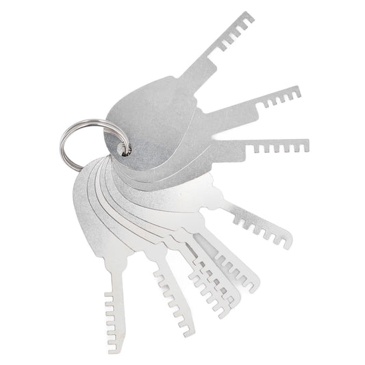 Dpofirs Comb Teeth Pick Set, 1 String 9 Pieces, Stainless Steel, Multifunctional Hand Tool for Firefighter Emergency, Portable Repair Tool Kit Car Maintenance Tools