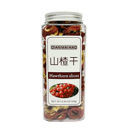 Premium Seedless Dried Hawthorn 160g（5.64oz） Nature Sun-Dried Hawthorn,shanzha Herbal Tea Hawthorn Fruit Tea 山楂干 无硫山楂片