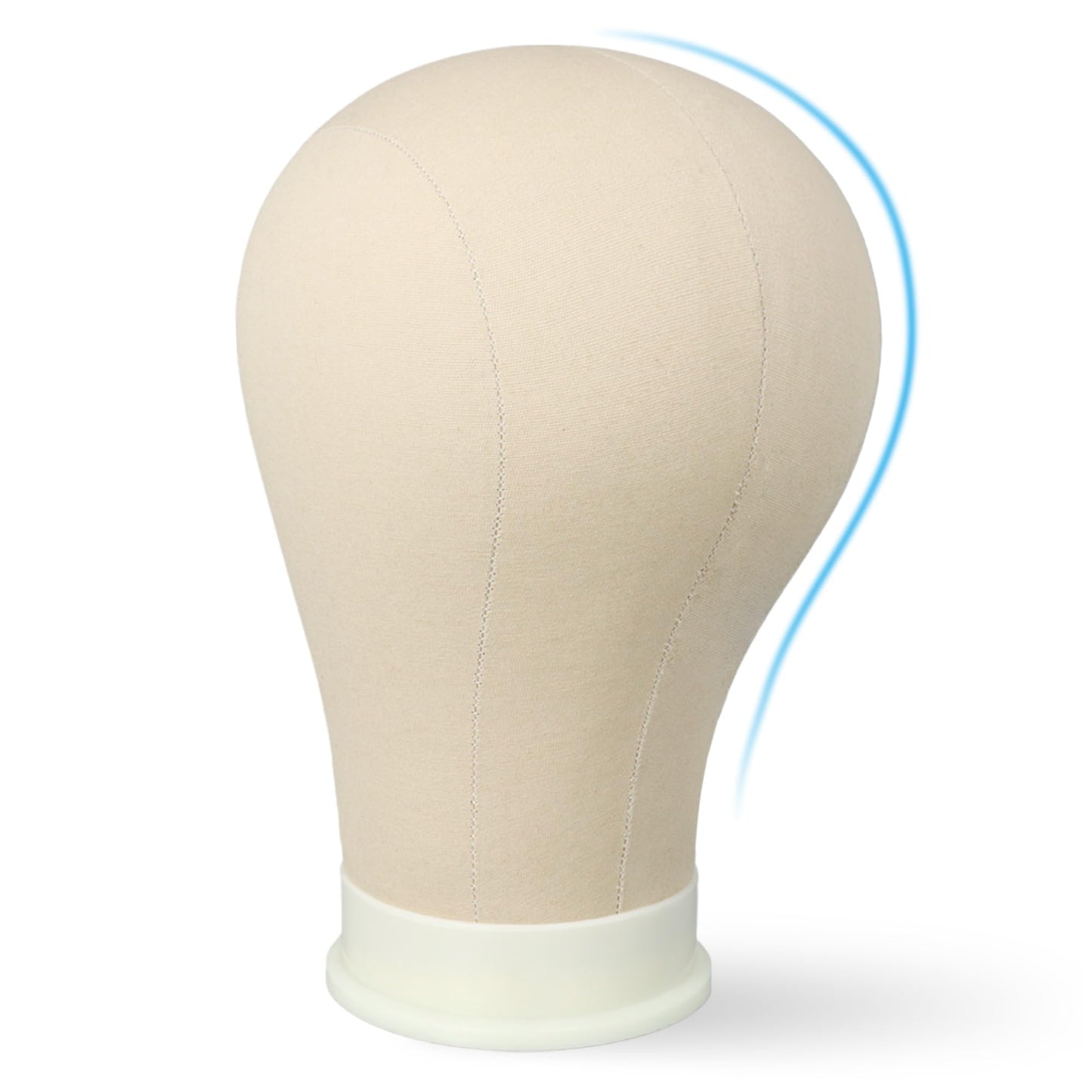 21 Inch Mannequin Head for Wig, Canvas Wig Head with Mount Hole, Manikin Head for Wig Making, Styling and Display, Head Contour More Realistic