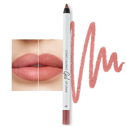 Lamel Matte Gel Lip Liner Pencil | Weightless&CreamyTexture - Sharpenable - Longwear & Waterproof - High Pigmented & Flawless Finish - Moisturizing - Cruelty-free & Paraben-Free,- 407, 1,7g/0.05oz