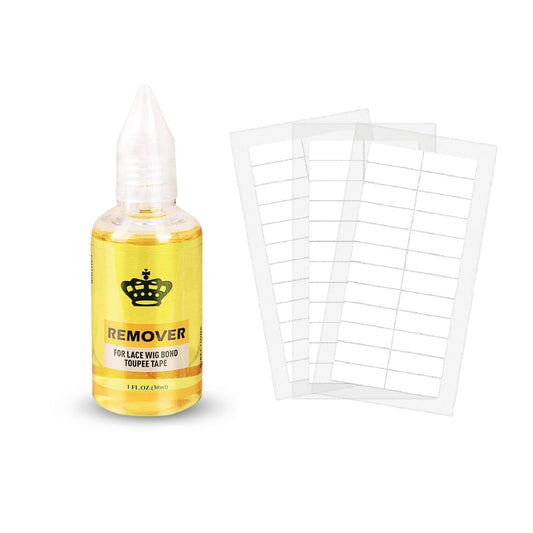 House West Tape in Extension Remover, Hair Extensions Glue Remover, 1 Fl Oz, 0.8 x 4 cm Double Sided Tape, 36 Pieces
