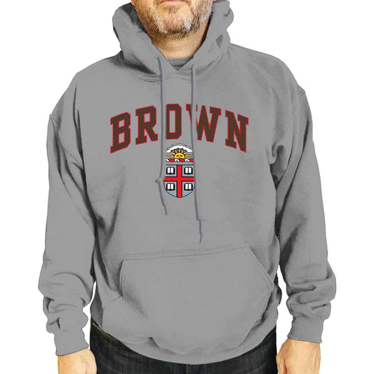Campus ColorsCampus Colors Adult Arch & Logo Soft Style Gameday Hooded Sweatshirt (Brown Bears - Gray, Small)