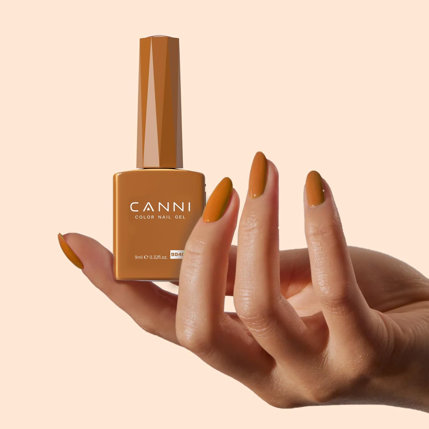 CANNI Brown Gel Nail Polish, 1Pcs Brown Fall Winter Gel Polish Color Nail Polish Gel High Gloss Soak Off U V Gel Nail French Nail Manicure Salon DIY