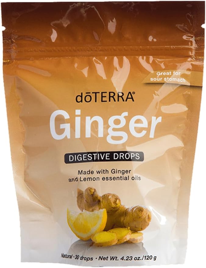 doTERRA Ginger Throat Digestive Drops 30 Count Bag