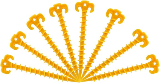 Canopy Stakes Camping Stakes Tent Stakes Heavy Duty 20 cm 7.9 inch - 8 Pack Yellow