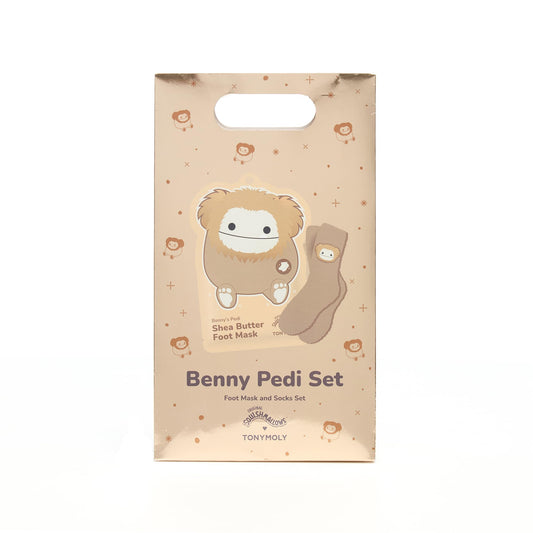 TONYMOLY x Squishmallows Easter Basket Stuffer Benny Pedi Set - Shea Butter Foot Mask with Cozy Benny Socks - Ultimate Foot Pampering Kit