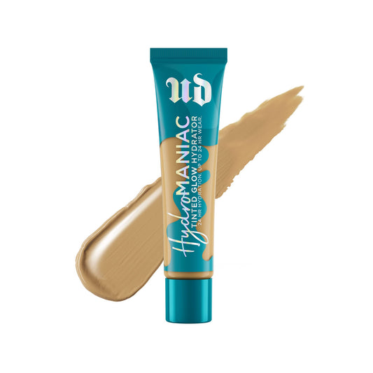 Urban Decay Hydromaniac Dewy Foundation (50 Medium Warm), Hydrating Tinted Moisturizer for Dry Skin, Buildable Medium Coverage, Non-comedogenic, Vegan, Cruelty-free - 1.1 fl oz