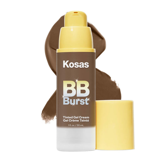 Kosas BB Burst Tinted Face Gel Cream - Supports Healthy Collagen, Smoothes Skin, Hydrates & Moisturizes - Lightweight Buildable Coverage- Deep Neutral Warm 42, (1 Oz/30 ML)