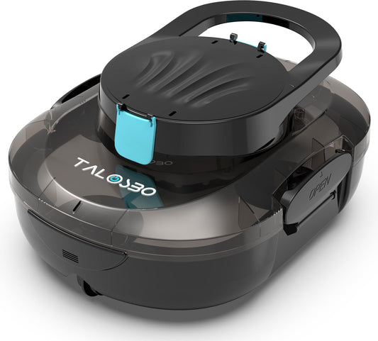 TALOSBO Pleco S1 Cordless Pool Vacuum with 75-80Mins Runtime, Robotic Small Pool Cleaner Vacuum for Flat Bottom Above-Ground Pools up to 645 Sq.ft, Lightweight, Auto-Parking