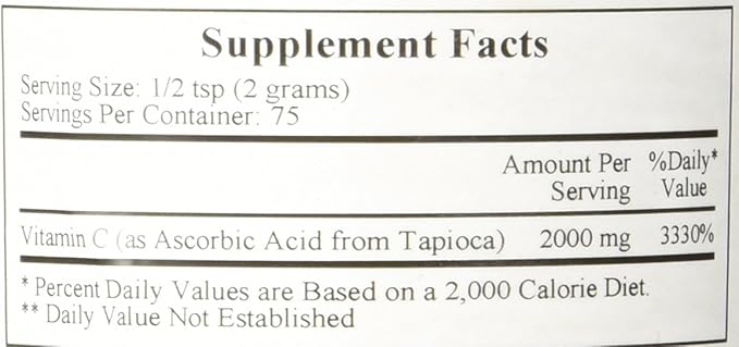 Ecological Formulas - Vitamin C from Tapioca 150 gms [Health and Beauty]