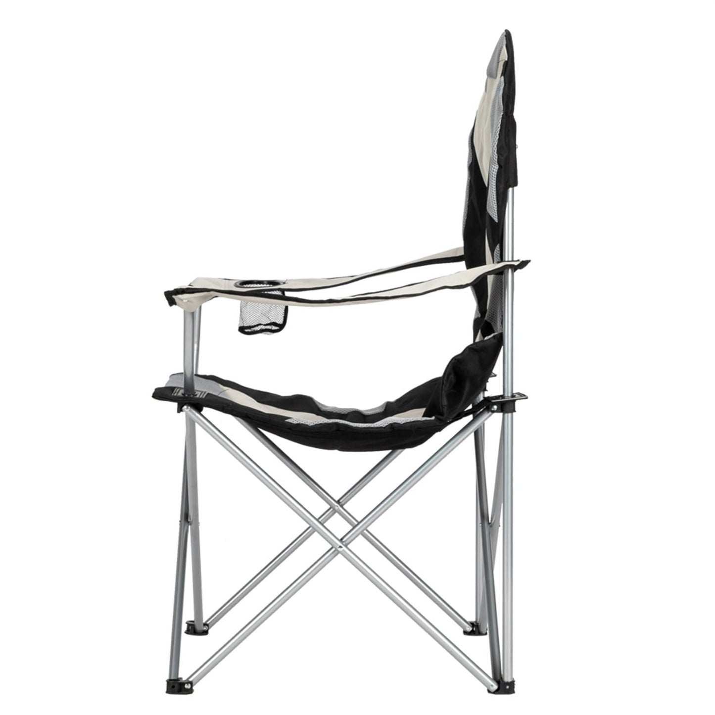 DECMAY Medium Camping Chair Fishing Chair Folding Chair Black Gray