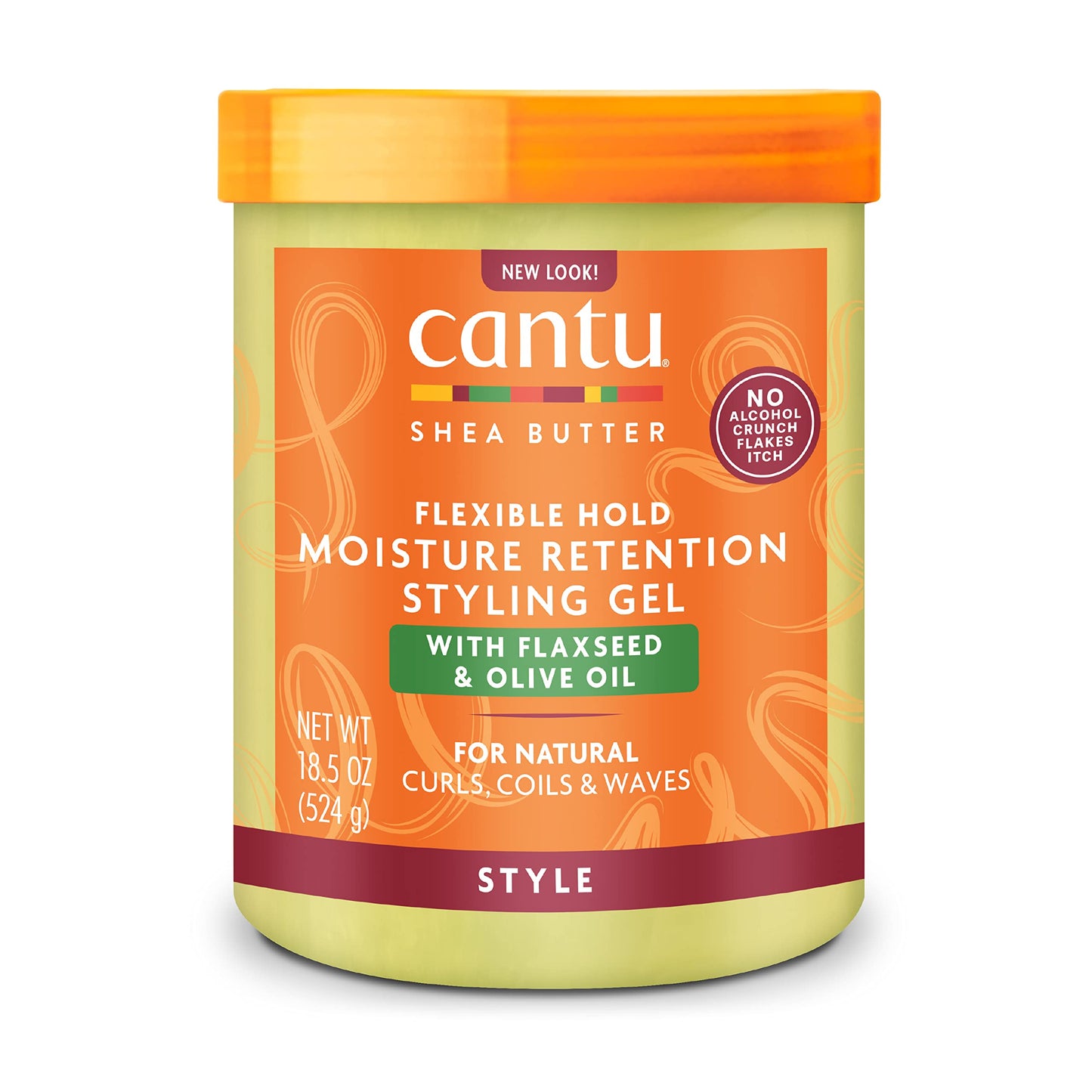 Cantu shea butter max hold moisture retention style gel with flaxseed & olive oil, 18.5 Ounce