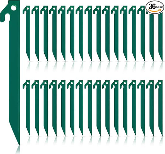 Deekin Plastic Tent Stakes 9 Inch Heavy Duty Tent Pegs Spike Hook Stakes Light Safe Tent Stakes Canopy Stakes for Summer Beach Garden Decorations Camping Outdoor Lawn Tarp
