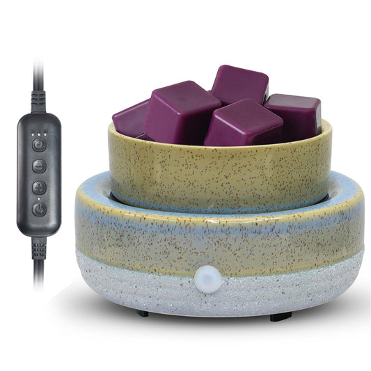 Candle Wax Melt Warmer with Timer Ceramic Electric Wax Melt 4-in-1 Oil Burner Adjusting Temperature Fits Yankee Large Jar Scented Candle for Home Decor Birthday Gifts for Women Mom Grandma Girls