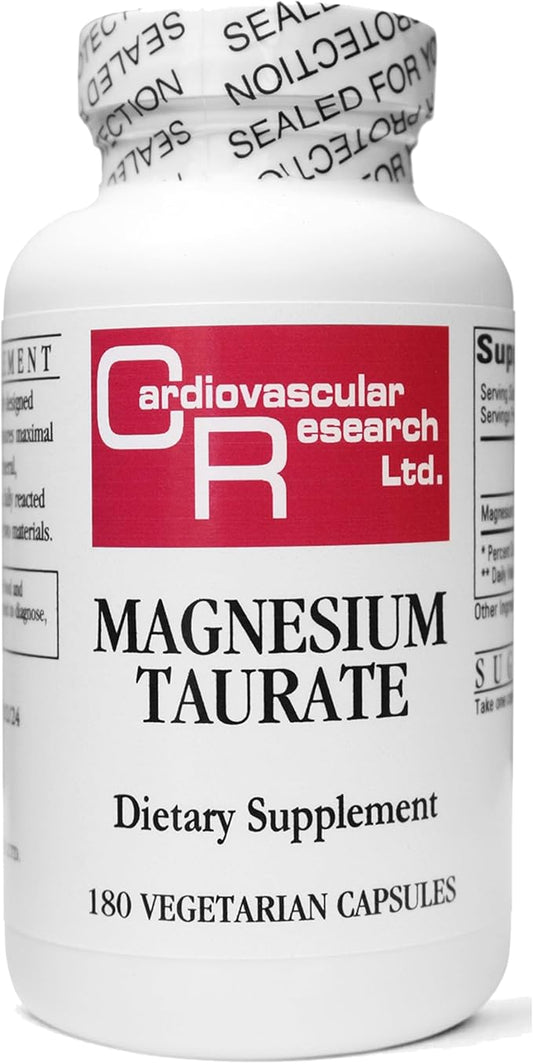 Cardiovascular Research Magnesium Taurate 125 mg New Tamper Resistant Ship Box 180 Count
