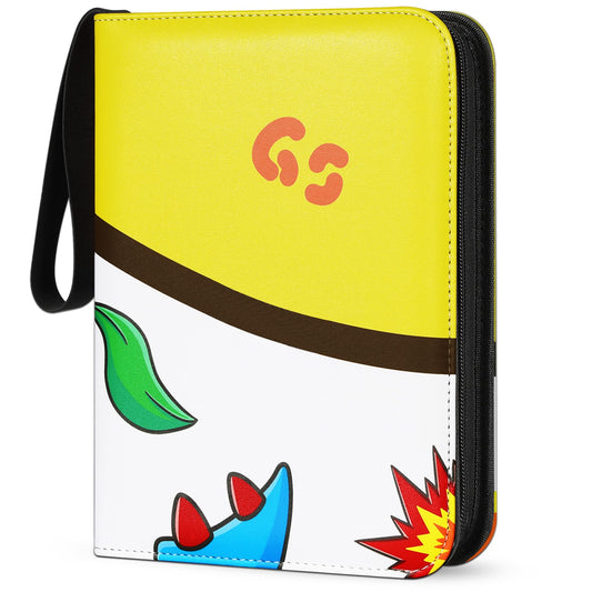 Card Binder 4-Pocket, 440 Pockets Card Holder Album with 55 Sleeves Yellow