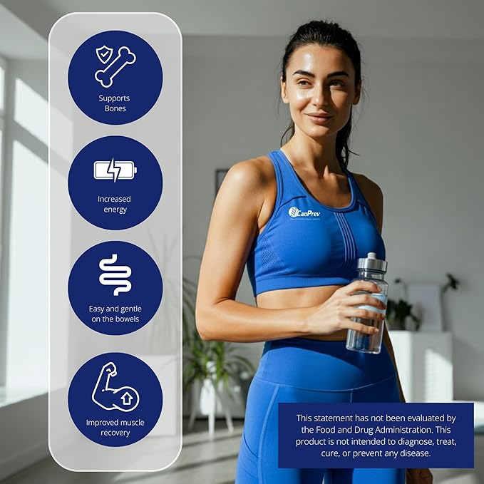 CanPrev Magnesium BisGlycinate Gentle 200mg, 240 v-Caps 240-Day Supply - Pure Elemental Magnesium Supplement, Supports Bone and Muscle Function, Gentle on Stomach, Perfect for Daily Magnesium Needs