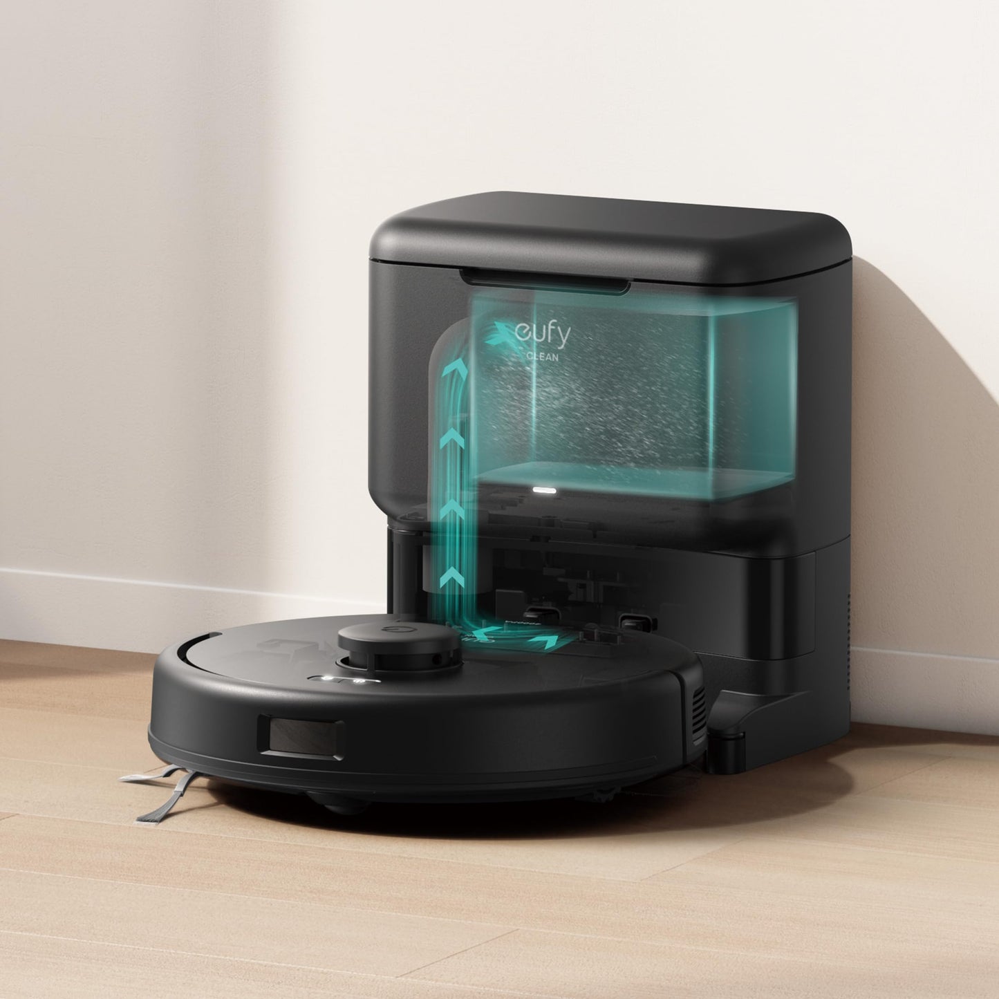 eufy L50 SES Robot Vacuum with 60 Day Self-Empty Station, Multi-Floor Cleaning, Precise iPath Laser Navigation, Customizable Al Mapping, Climb Up to 20 mm, Ideal for Hard Floor Tile Carpet (Renewed)