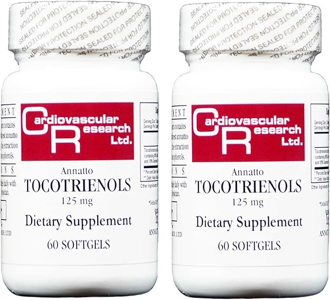 Cardiovascular Research Annatto Tocotrienols New Tamper Resistant Ship Box 125 mg Vitamin E 120 Count