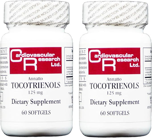 Cardiovascular Research Annatto Tocotrienols New Tamper Resistant Ship Box 125 mg Vitamin E 120 Count