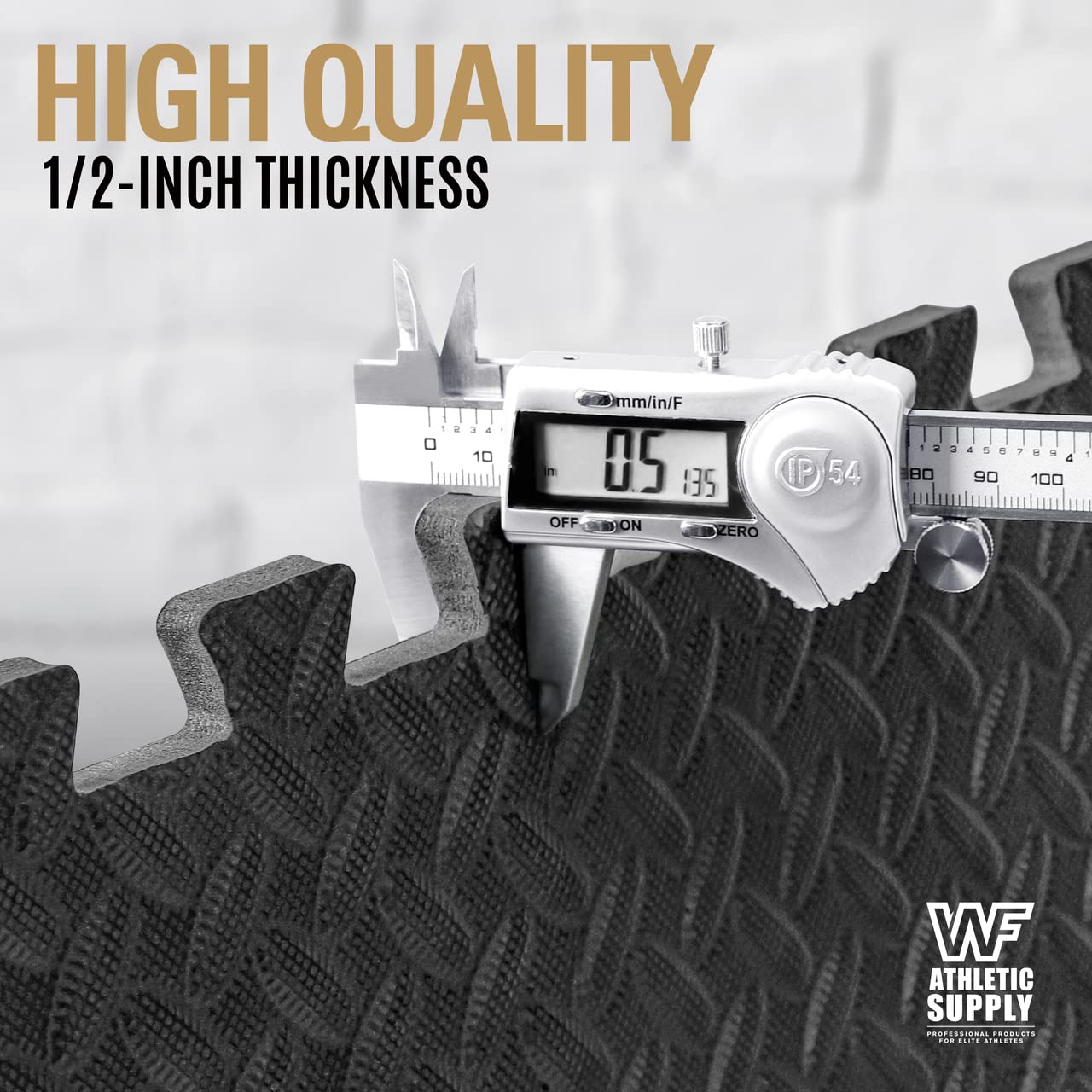 CAPHAUS 1/2 Inch Thickness Multipurpose EVA Foam Floor Tiles, 24-Inch x 24-Inch Interlocking Floor Mat for Indoor Gym and Home Use