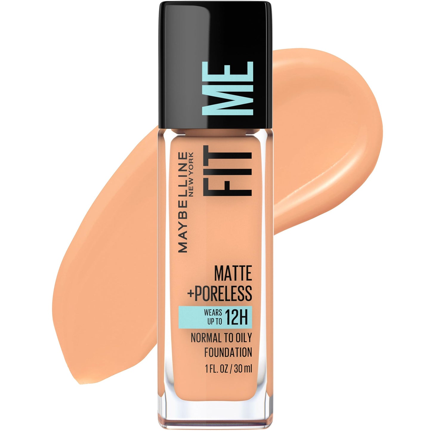 Maybelline Fit Me Matte + Poreless Liquid Oil-Free Foundation Makeup, Classic Beige, 1 Count (Packaging May Vary)